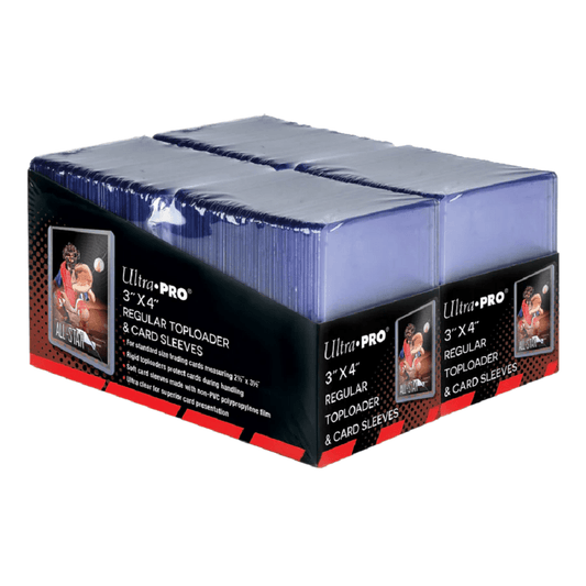 Ultra Pro: 3" x 4" Clear Regular Toploaders and Soft Sleeves Bundle (200ct) for Standard Size Cards - Collector Store LLC