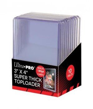 Ultra Pro: 3" x 4" Clear Super Thick 180PT Toploaders (10ct) - Collector Store LLC