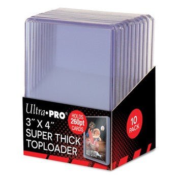 Ultra Pro: 3" x 4" Clear Super Thick 260PT Toploaders (10ct) - Collector Store LLC