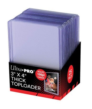 Ultra Pro: 3" x 4" Clear Thick 100PT Toploaders (25ct) - Collector Store LLC