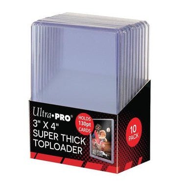 Ultra Pro: 3" x 4" Super Thick 130PT Toploaders (10ct) - Collector Store LLC