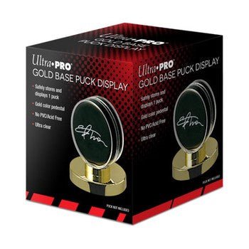 Ultra Pro: Hockey Puck Gold Base Display Holder - Collector Store LLC