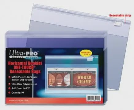 Ultra Pro: Horizontal Booklet ONE - TOUCH Resealable Bags (50ct) - Collector Store LLC