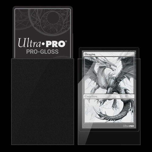 Ultra Pro: PRO - Gloss Standard Deck Protector Sleeves 50ct (Black) - Collector Store LLC