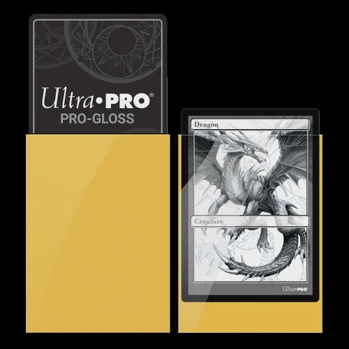 Ultra Pro: PRO - Gloss Standard Deck Protector Sleeves 50ct (Yellow) - Collector Store LLC