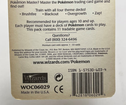 Pokemon: Base Set Long Crimp Shadowless Base Set Blister Pack [Venusaur Art]