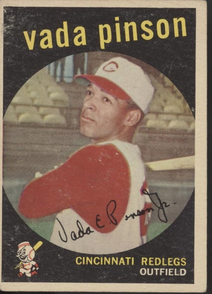 Vada Pinson 1959 Topps #448 Cincinnati Redlegs VG - Collector Store LLC