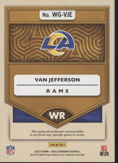 Van Jefferson 2022 Panini Gold Standard White Gold Swatch 294/299 #WG - VJE - Collector Store LLC