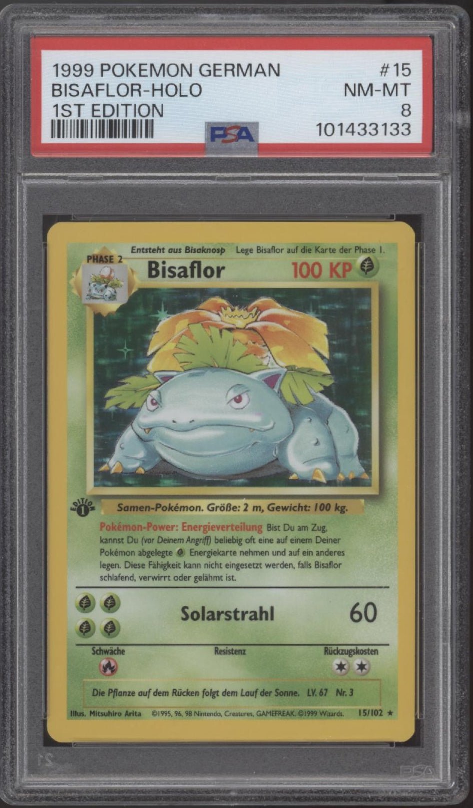 Venusaur Pokemon Base Set 1st Edition Holo German #2 PSA 8 #1 - Collector Store LLC