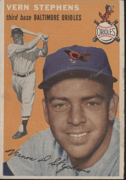 Vern Stephens 1954 Topps #54 Baltimore Orioles GD - Collector Store LLC