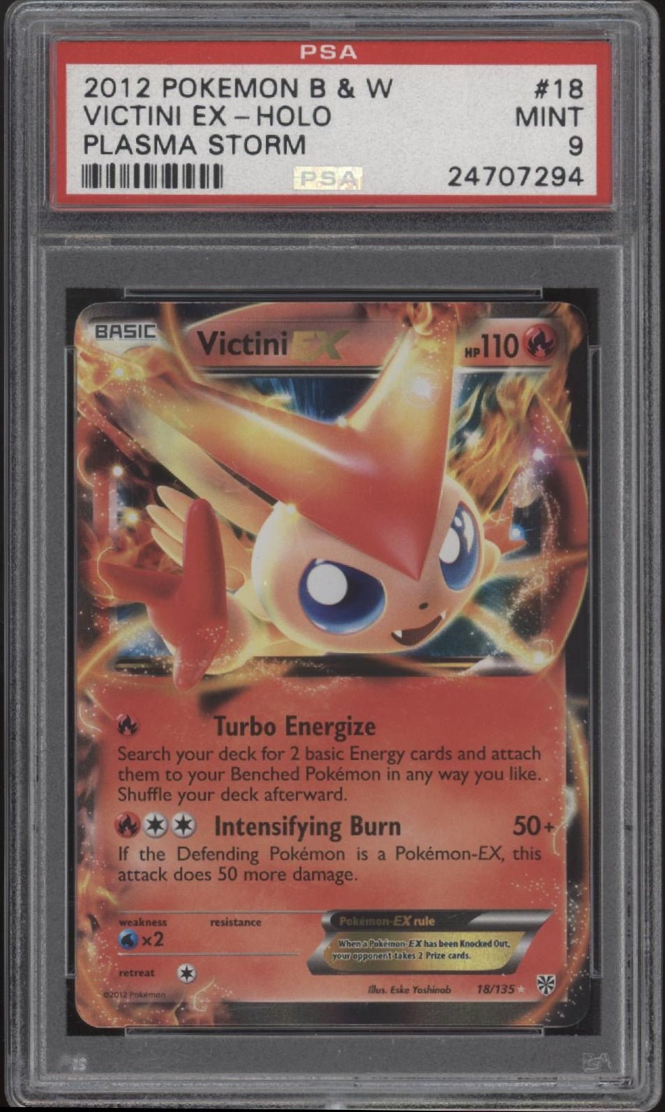 Victini ex Pokemon Plasma Storm 18 PSA 9 - Collector Store LLC