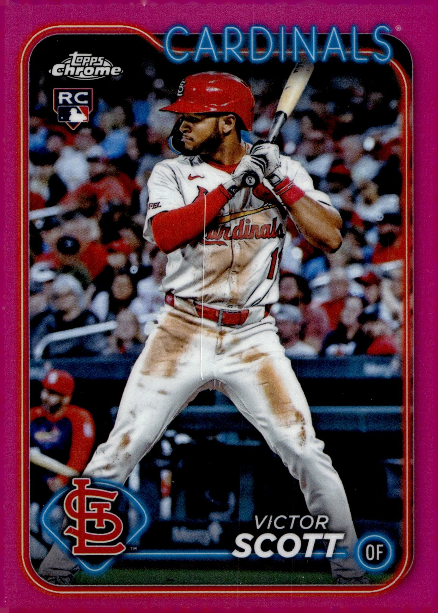 Victor Scott 2024 Topps Chrome Fuchsia Refractor RC #251 - Collector Store LLC