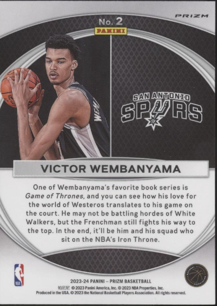 Victor Wembanyama 2023 - 24 Panini Prizm Global Reach France Green Prizm RC #2 - Collector Store LLC