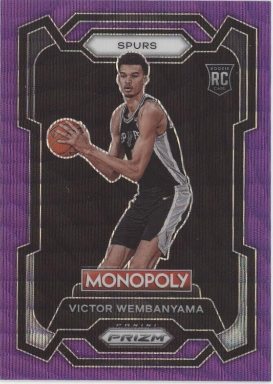 Victor Wembanyama 2023 - 24 Panini Prizm Monopoly Purple Wave Prizm RC #81 - Collector Store LLC