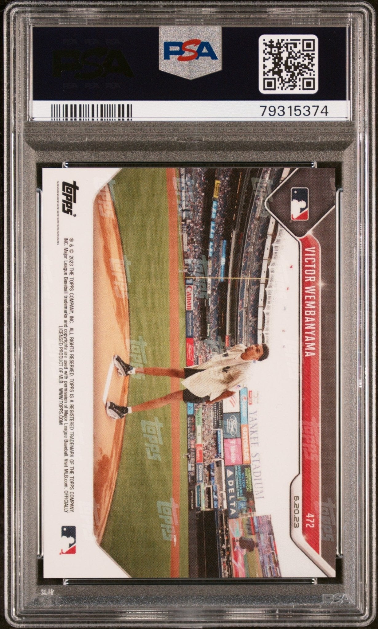 Victor Wembanyama 2023 Topps Now RC #472 PSA 10 - Collector Store LLC