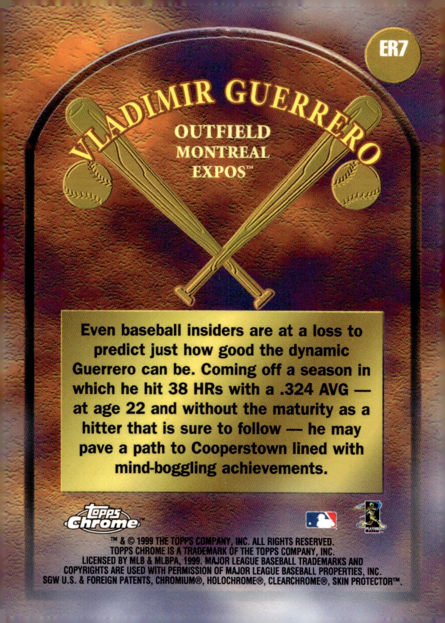 Vladimir Guerrero 1999 Topps Chrome Early Road to the Hall #ER7 #2 - Collector Store LLC