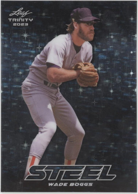 Wade Boggs 2023 Leaf Trinity Steel #S - 80 - Collector Store LLC