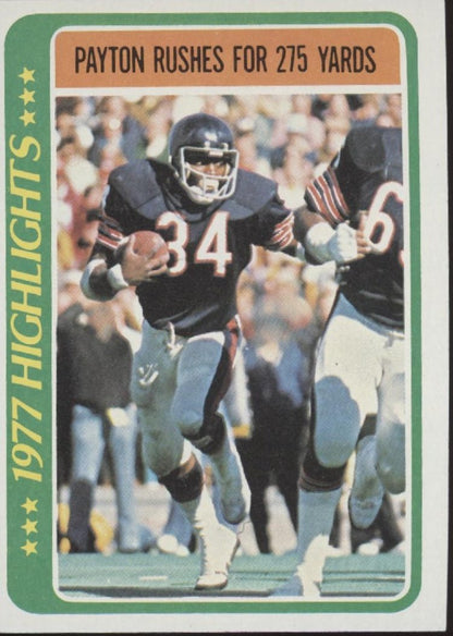 Walter Payton 1978 Topps Rushes for 275 Yards #3 EX - NM #3 - Collector Store LLC