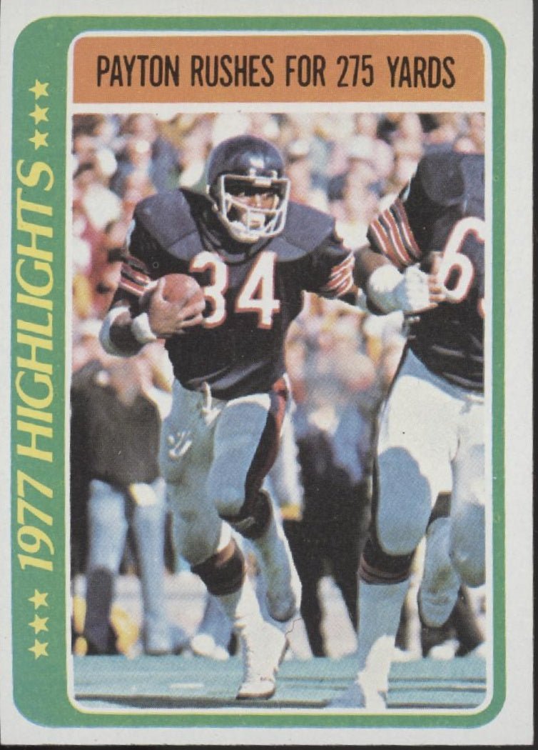 Walter Payton 1978 Topps Rushes for 275 Yards #3 EX - NM #4 - Collector Store LLC
