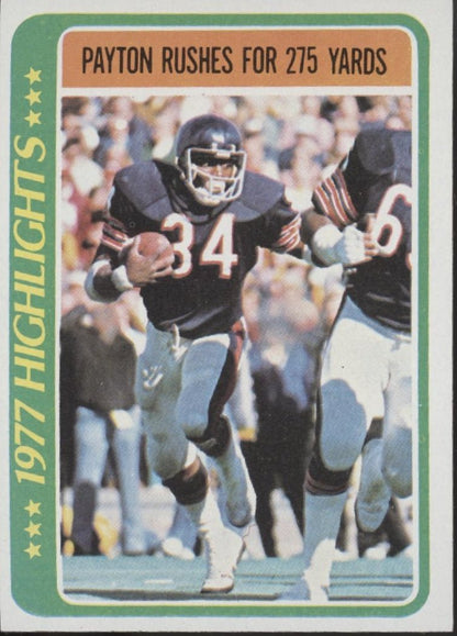 Walter Payton 1978 Topps Rushes for 275 Yards #3 EX - NM #4 - Collector Store LLC