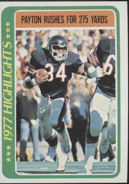 Walter Payton 1978 Topps Rushes for 275 Yards #3 EX - NM #5 - Collector Store LLC