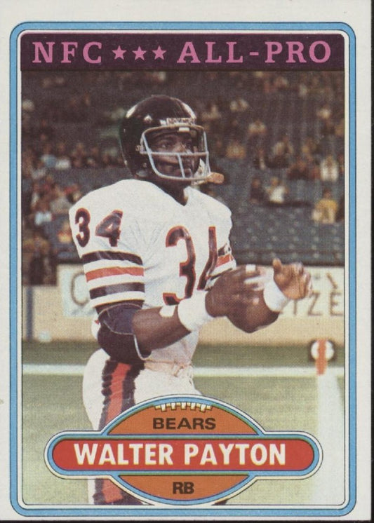 Walter Payton 1980 Topps #160 Chicago Bears #2 - Collector Store LLC