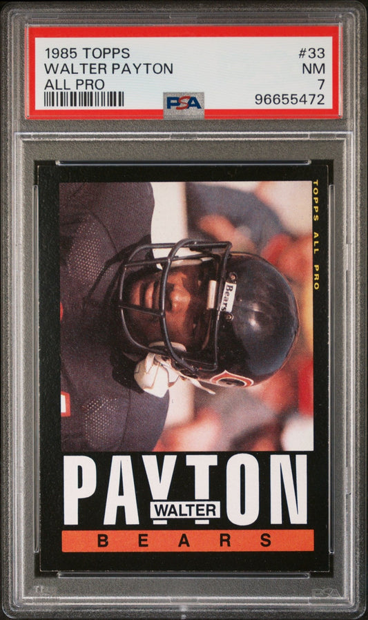 Walter Payton 1985 Topps All - Pro #33 PSA 7 - Collector Store LLC