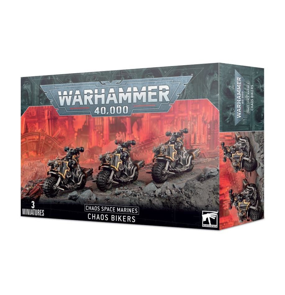 Warhammer 40K: Chaos Space Marines - Chaos Bikers - Collector Store LLC