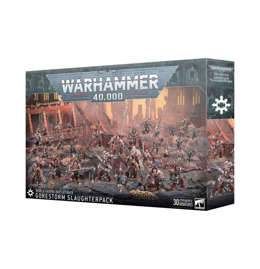 Warhammer 40K: Gorestorm Slaughterpack - World Eaters Battleforce *Expected Release Date 5 - 10 - 2025* - Collector Store LLC