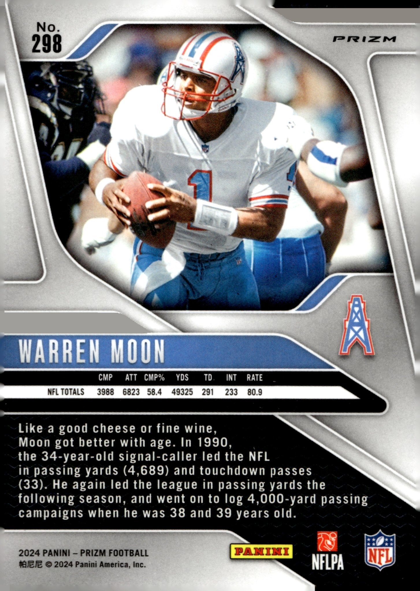 Warren Moon 2024 Panini Prizm Neon Green Pulsar Prizm #298 - Collector Store LLC