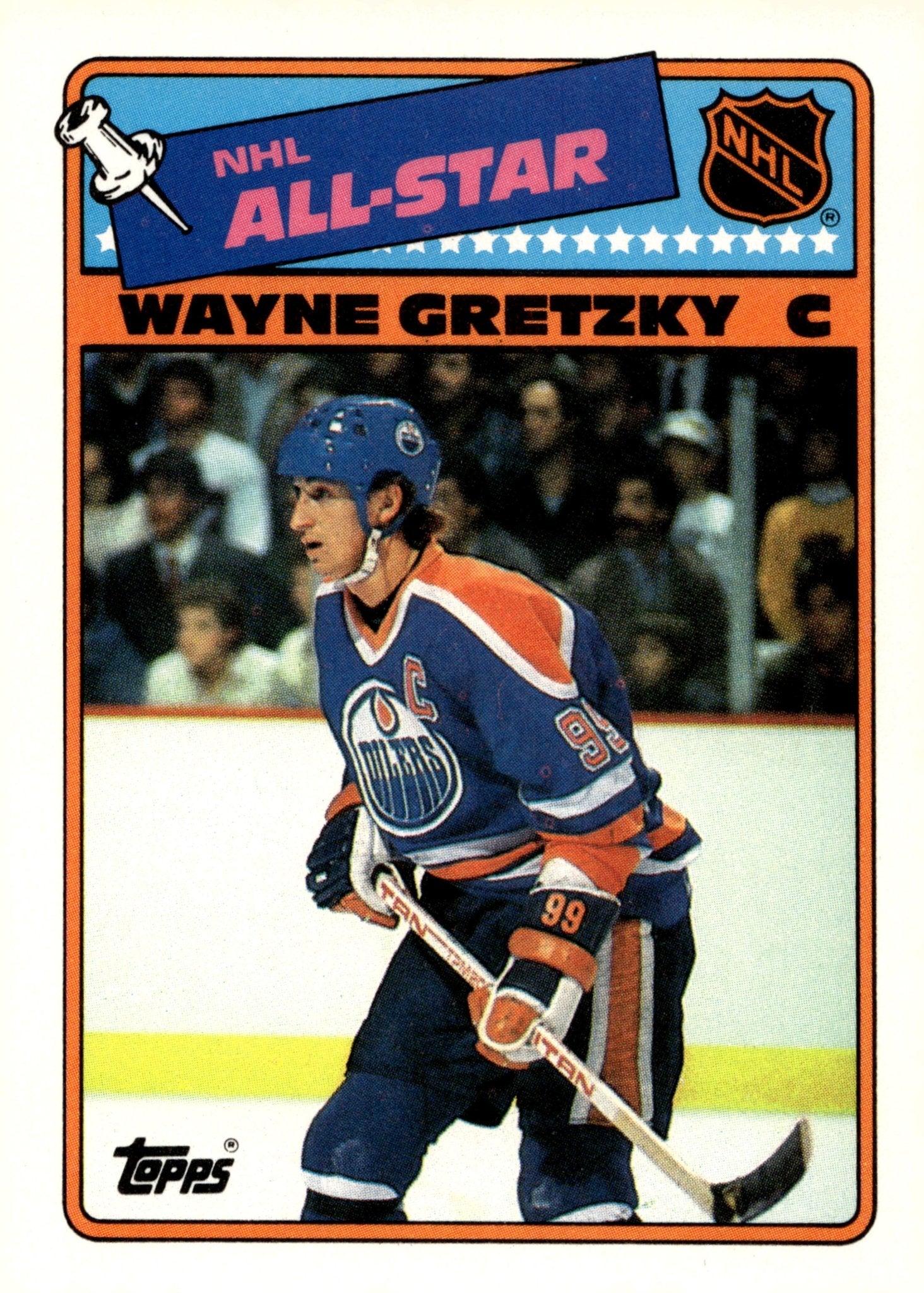 Wayne Gretzky 1988 - 89 Topps Sticker Insert #8 - Collector Store LLC