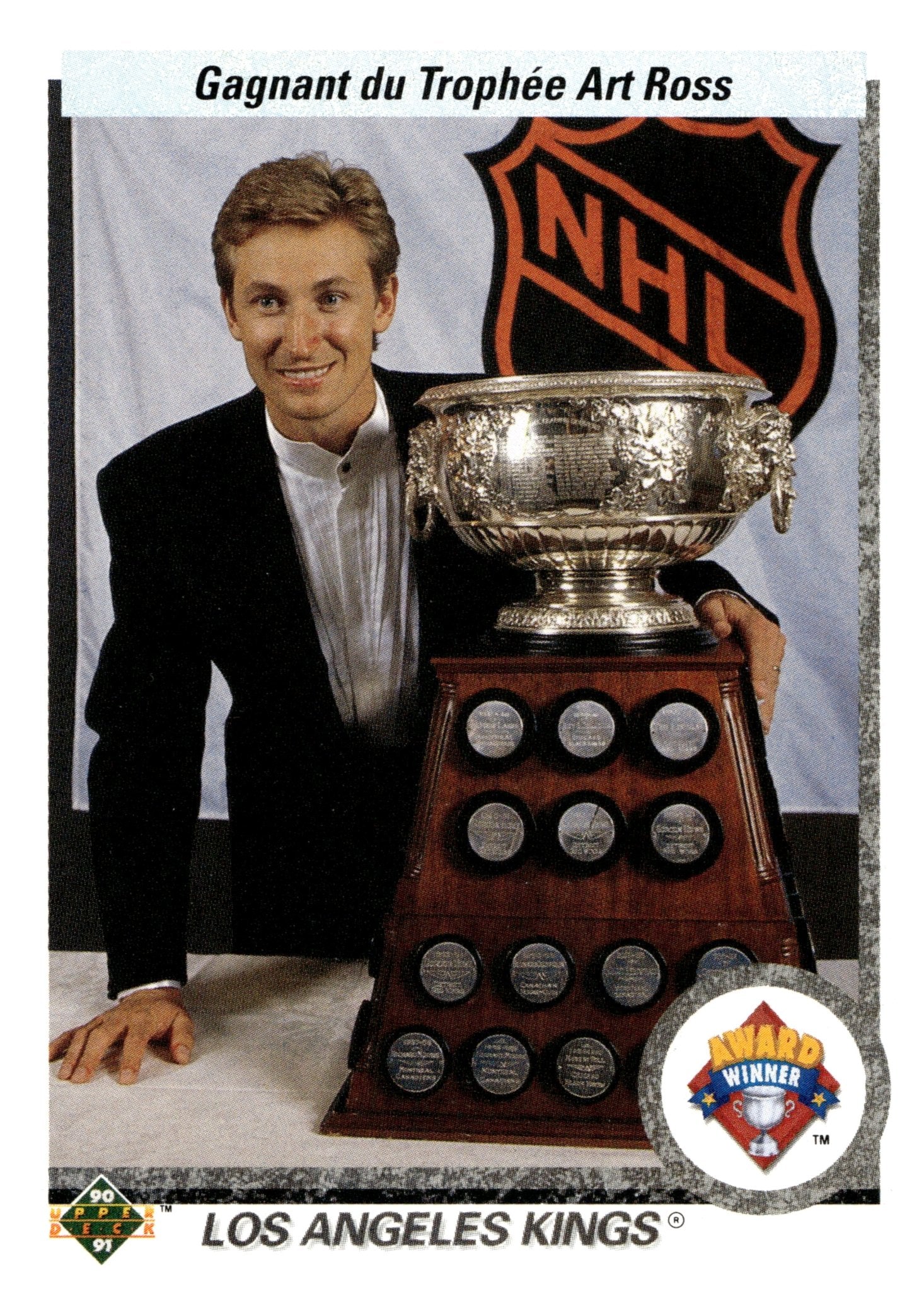 Wayne Gretzky 1990 - 91 Upper Deck Art Ross Trophy Winner #205 #2 - Collector Store LLC