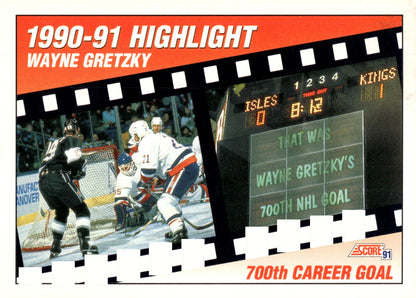 Wayne Gretzky 1991 - 92 Score Highlight 700th Career Goal #413 - Collector Store LLC