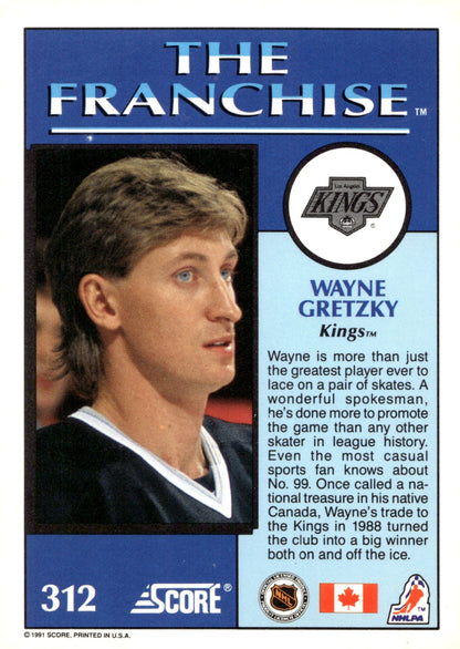 Wayne Gretzky 1991 - 92 Score The Franchise #312 - Collector Store LLC