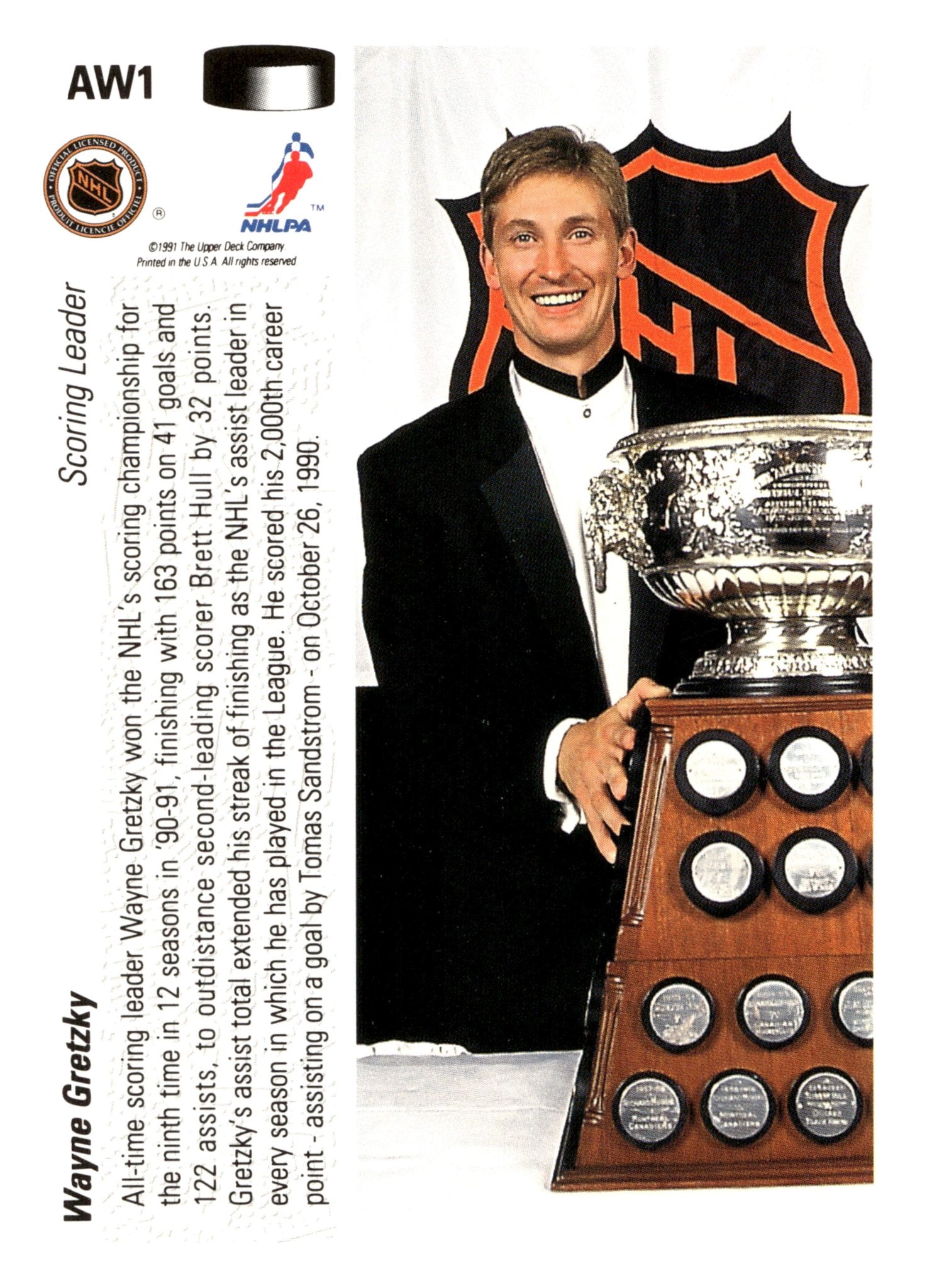 Wayne Gretzky 1991 - 92 Upper Deck Award Winner Holograms #AW1 - Collector Store LLC