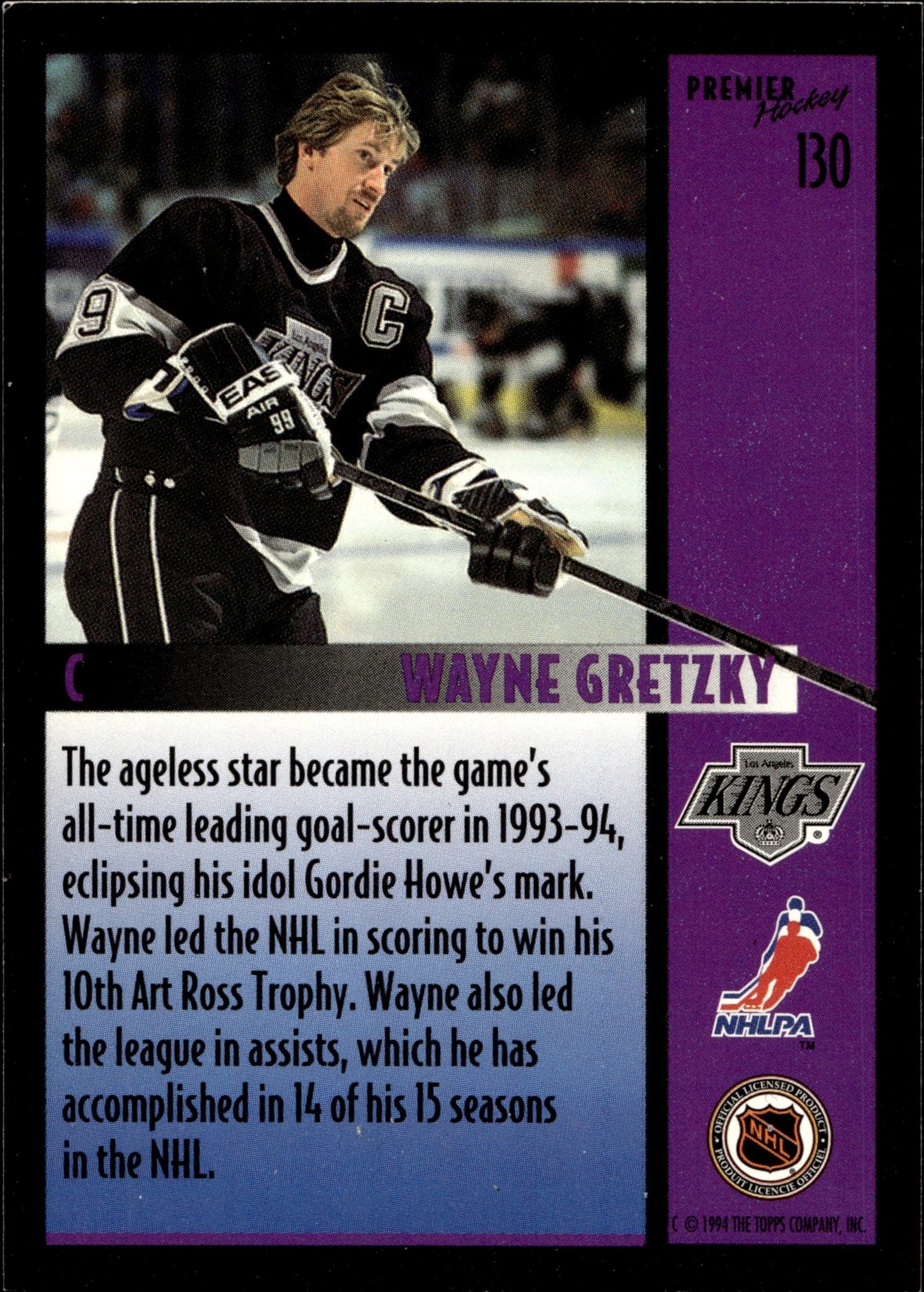 Wayne Gretzky 1994 - 95 Topps Premier #130 #1 - Collector Store LLC