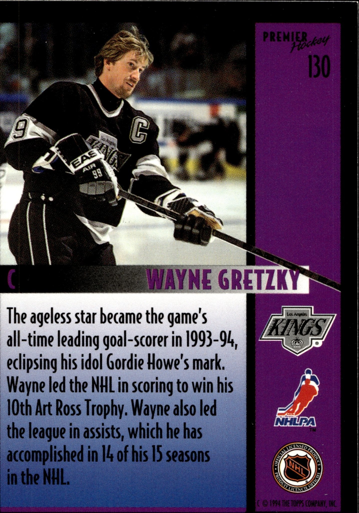 Wayne Gretzky 1994 - 95 Topps Premier #130 #2 - Collector Store LLC