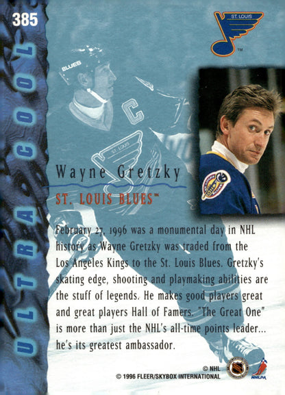 Wayne Gretzky 1995 - 96 Fleer Ultra Extra Cool #385 - Collector Store LLC