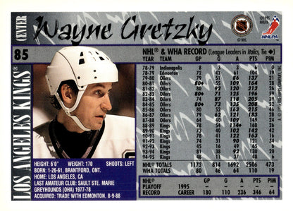 Wayne Gretzky 1995 - 96 Topps #85 #2 - Collector Store LLC