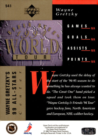 Wayne Gretzky 1995 - 96 Upper Deck World Tour #541 - Collector Store LLC