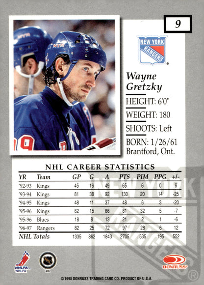 Wayne Gretzky 1997 - 98 Donruss Elite #9 #1 - Collector Store LLC