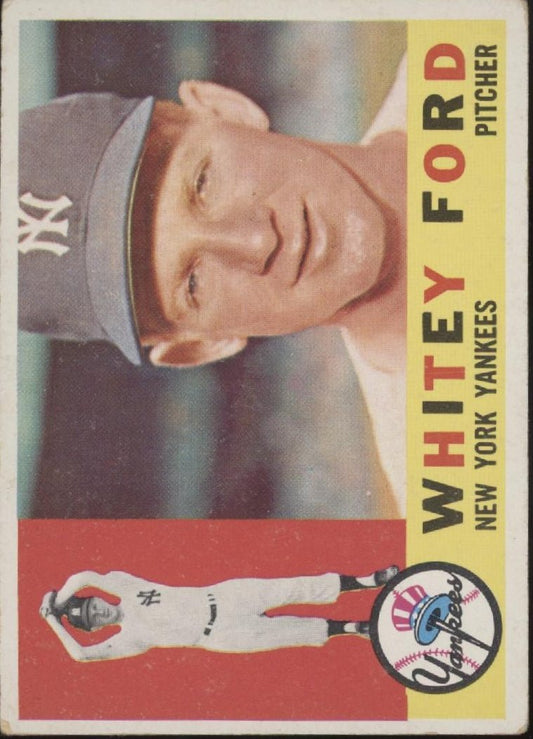 Whitey Ford 1960 Topps #35 New York Yankees VG - Collector Store LLC