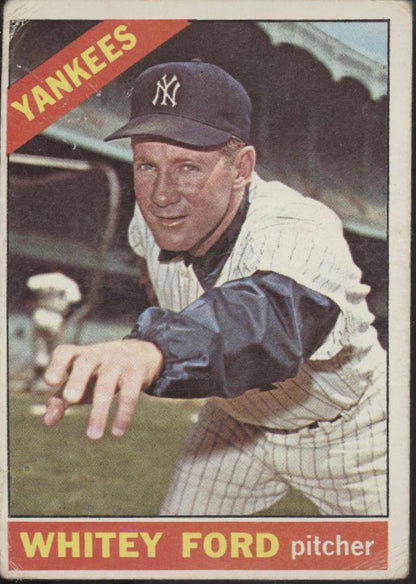 Whitey Ford 1966 Topps #160 New York Yankees GD #2 - Collector Store LLC