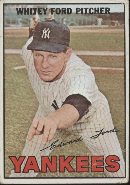 Whitey Ford 1967 Topps #5 New York Yankees VG - Collector Store LLC