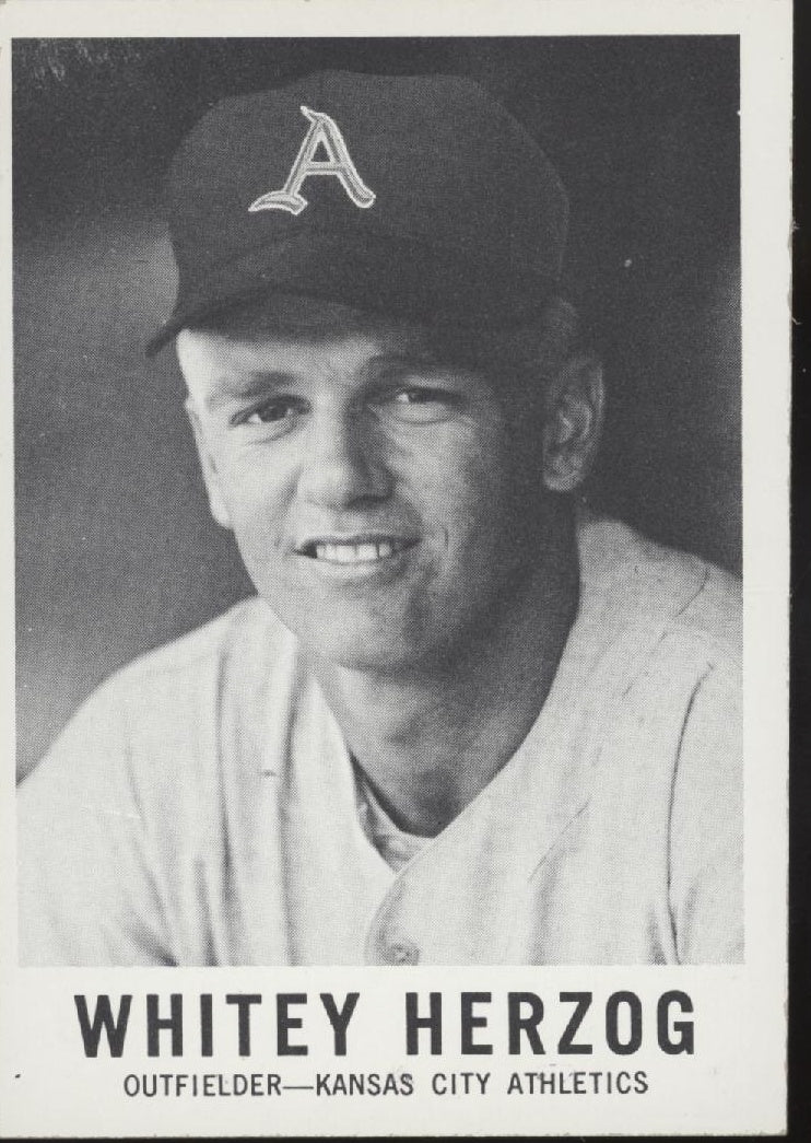 Whitey Herzog 1960 Leaf #71 Kansas City Athletics EX - Collector Store LLC