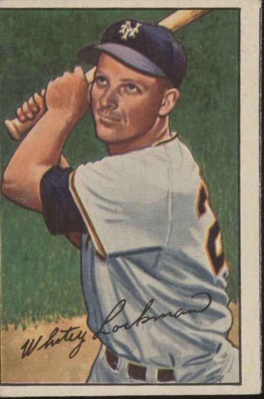 Whitey Lockman 1952 Bowman 38 New York Giants VG - Collector Store LLC