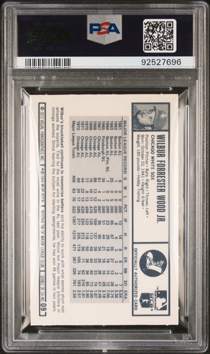 Wilbur Wood 1973 Kellogg's #9 PSA 9 - Collector Store LLC