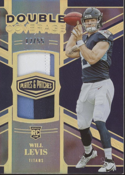 Will Levis 2023 Panini Plates & Patches Double Coverage Swatch RC 12/55 #DC - 14 - Collector Store LLC