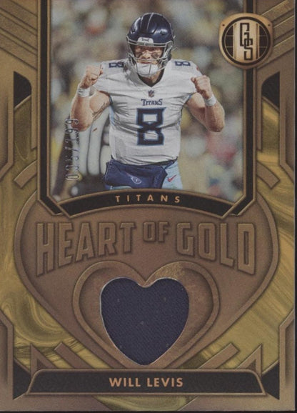 Will Levis 2024 Panini Gold Standard Heart of Gold Swatch 035/199 #HOGT - WLS - Collector Store LLC