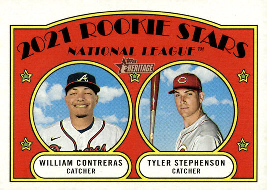 William Conteras / Tyler Stephenson 2021 Topps Heritage Rookie Stars RC #81 #2 - Collector Store LLC